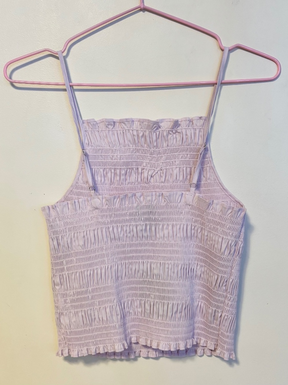 Forever 21 High Neck Smocked Cami Tank Top Light Purple Womens Size Medium NWT - Picture 2 of 3